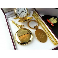 WIGAN CASINO 24K Gold Pocket Watch & Logo Keyring Northern Soul